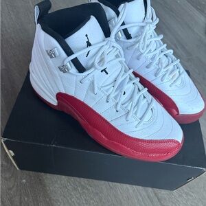 Retro Air Jordan 12s Red and White